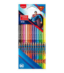Crayons De Couleur Superman X12 Boite Carton Maped 862208